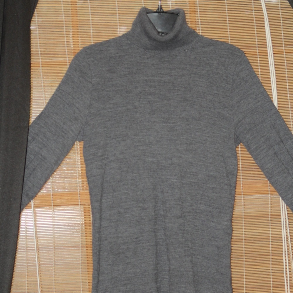Gray turtle neck